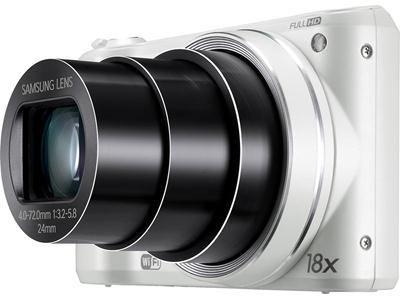 Samsung WB250F blanca objetivo
