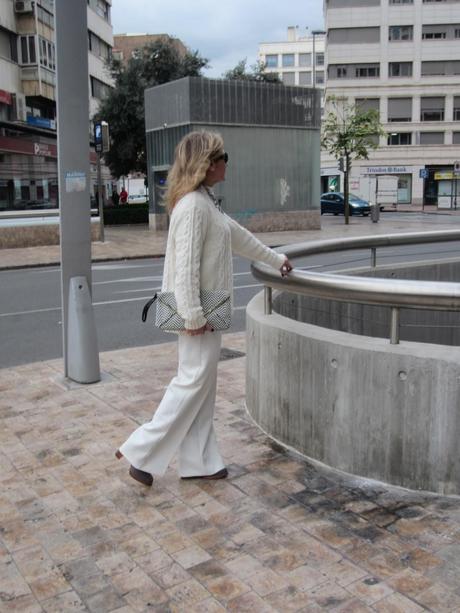 LOOK311-24.2.20148:30WHITE : JERSEY OVERSIZED + PALAZZO ....