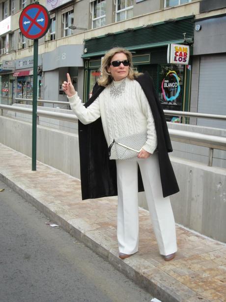 LOOK311-24.2.20148:30WHITE : JERSEY OVERSIZED + PALAZZO ....