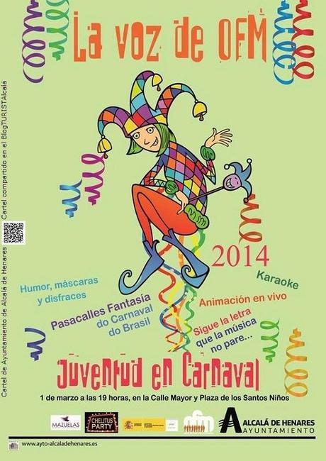 CARNAVALcalá: Divertidas y desenfadadas Fiestas de Carnaval 2014 en la Ciudad de Alcalá de Henares... los próximos días 1, 2 y 5 de Marzo.