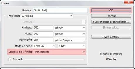 Crear y guardar fondo transparente en una imagen
