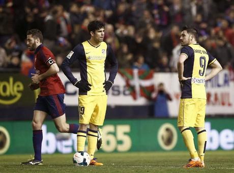 El Atlético de Madrid se desmorona en Pamplona