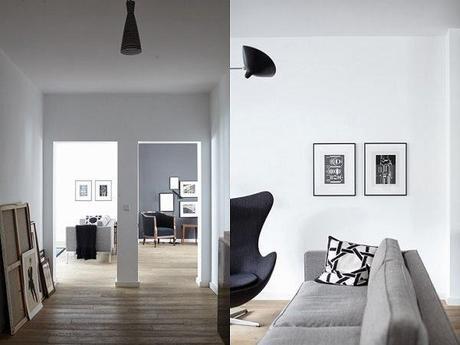 DECORACION MASCULINA EN GRIS, NEGRO Y MADERA