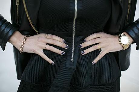 OUTFITS, maje, divas, leather jacket, mango, zara, 4 contra 1 eyewear, dime que me quieres, ego, black, 