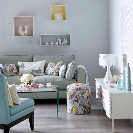 INSPIRACIÓN EN TONOS PASTEL PARA EL SALÓN
