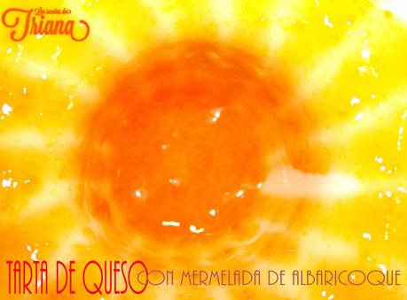 Tarta de queso con mermelada de albaricoque