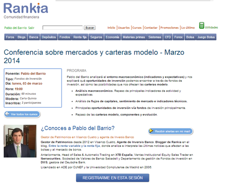 Informe anual extraordinario sobre mercados y carteras modelo 2013-2014