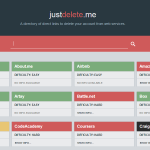 JustDelete.me hace más sencillo el borrado de datos en la web