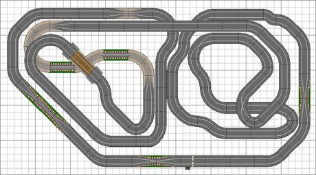 Nº 1259. Gran circuito scalextric con 62 curvas equivalentes.