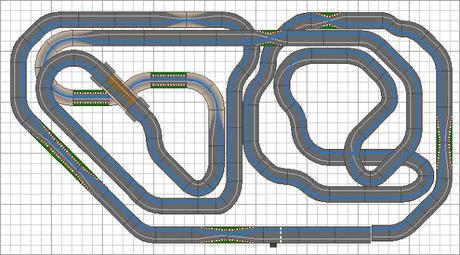 Nº 1259. Gran circuito scalextric con 62 curvas equivalentes.