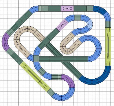 Nº 1241. Circuito con 36 curvas equivalentes.