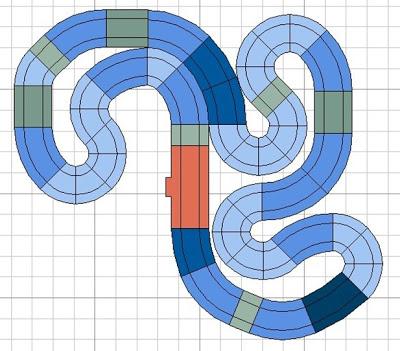 Nº 1251 y 1252. Dos circuitos con 38 curvas equivalentes.