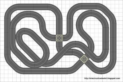 Nº 1233. Gran  circuito scalextric en 2,75 x 1,75.