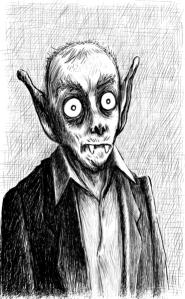 Caricatura de Nosferatu, de F.W. Murnau