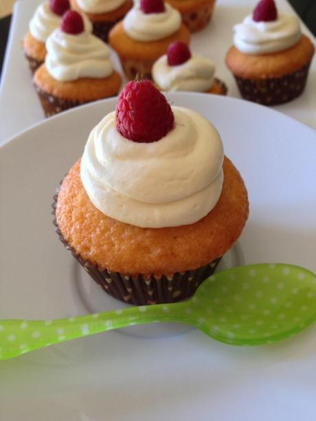 Cupcakes de limón y frambuesa