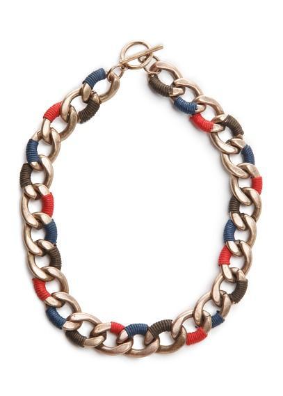 Gargantilla eslabones cordones colores
