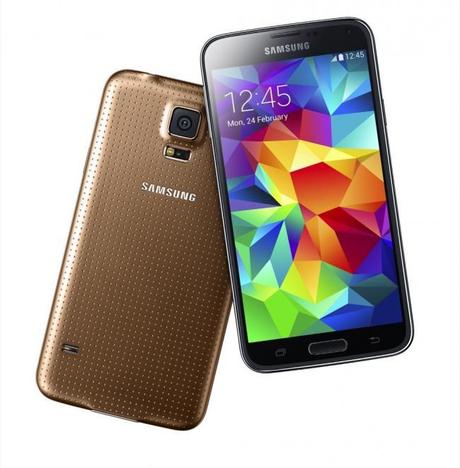 galaxy S5 dorado