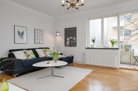 pisos decoración sencilla pisos casas estilo nórdico estilo nórdico escandinavo encimeras de madera cocinas En decoración: Menos es más (más o menos) decoración interiores pisos espacios pequeños decoración cocinas nórdicas cocinas blancas blog interiores nórdicos blog decoración interiores pequeños 