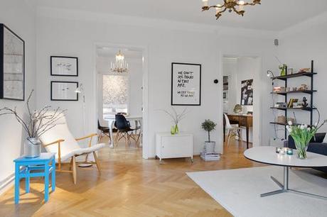 pisos decoración sencilla pisos casas estilo nórdico estilo nórdico escandinavo encimeras de madera cocinas En decoración: Menos es más (más o menos) decoración interiores pisos espacios pequeños decoración cocinas nórdicas cocinas blancas blog interiores nórdicos blog decoración interiores pequeños 