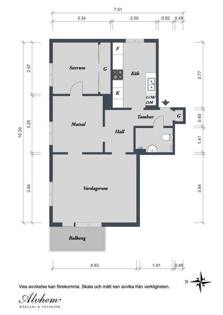 pisos decoración sencilla pisos casas estilo nórdico estilo nórdico escandinavo encimeras de madera cocinas En decoración: Menos es más (más o menos) decoración interiores pisos espacios pequeños decoración cocinas nórdicas cocinas blancas blog interiores nórdicos blog decoración interiores pequeños 