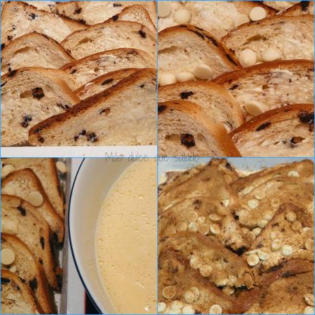 Pudin de Pan de Brioche con Mantequilla y Pepitas de Chocolate