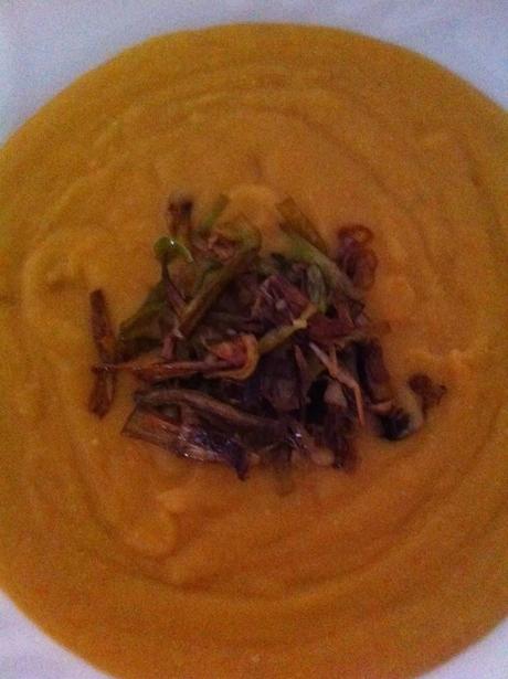 Crema de Garbanzos con Puerro Caramelizado