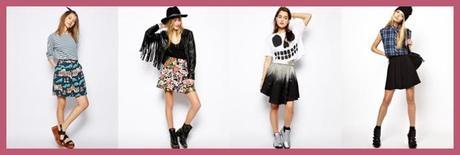 cats32 Falda SKATER, moda Primavera 2014 