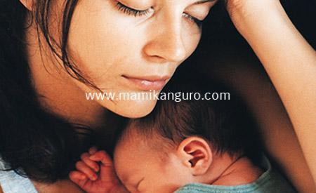 Exhausted Mother and Baby