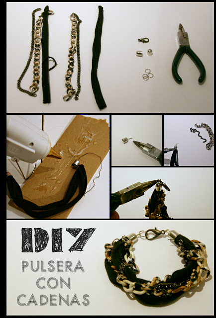 DIY:Pulsera con cadenas DIY:Pulsera con cadenas