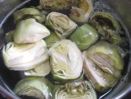 ARROZ CON ALCACHOFAS Y GAMBAS