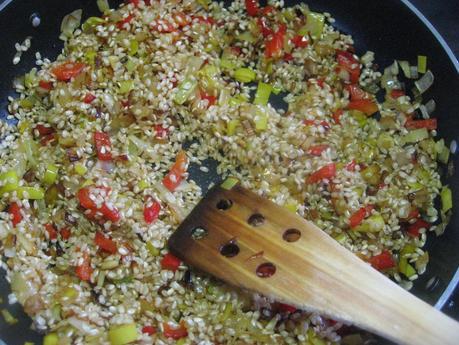 ARROZ CON ALCACHOFAS Y GAMBAS