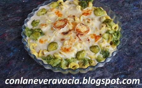 TORTELLINI CON SALSA QUESO DE CABRA Y MANCHEGO SEMICURADO