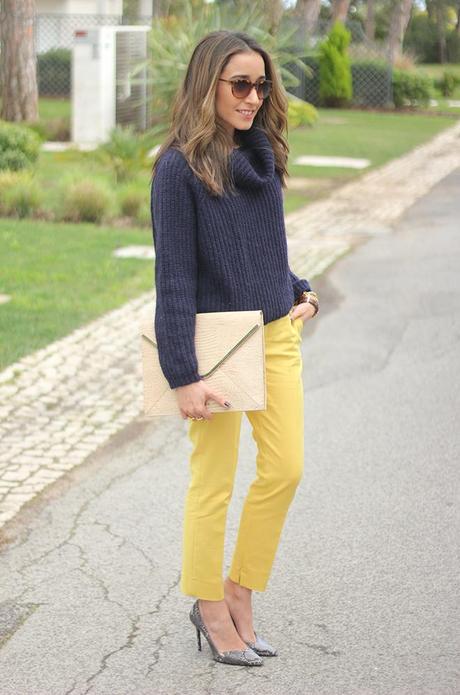 Navy Blue & Yellow