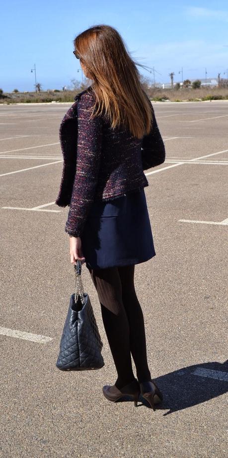 Working look in blue