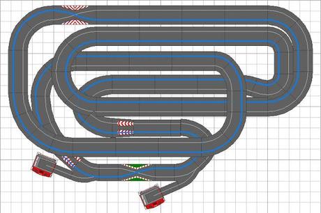 Montaje nº 90. Circuito con 2 cajones del pack cron rally.