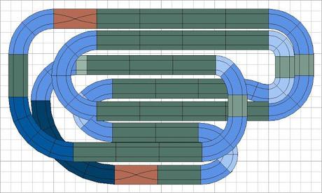 Montaje nº 90. Circuito con 2 cajones del pack cron rally.