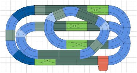 Montaje nº 91. Circuito de 2 plantas en 2,4 x 1,2