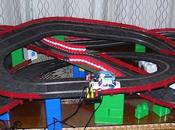 Montaje Scalextric sobremesa alturas.