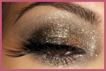 ojos brillos Maquillaje Glitter, carnaval 2014