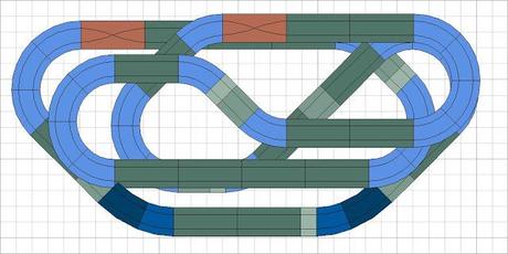 Circuito de tres plantas con tranvías.