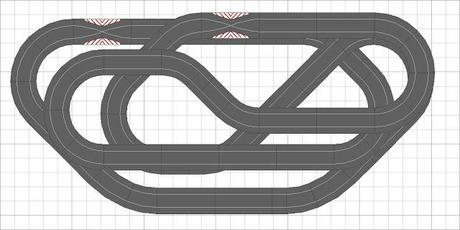 Circuito de tres plantas con tranvías.