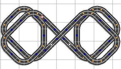 Montajes de slot. Nº 11. Circuito flor de 8 pétalos y otros con mucha simetría.