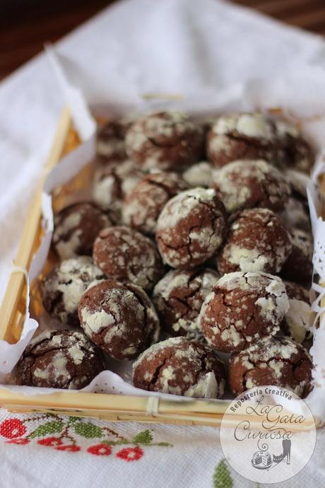 GALLETAS CRAQUELADAS DE CASTAÑAS Y CHOCOLATE
