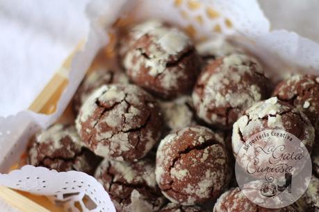 GALLETAS CRAQUELADAS DE CASTAÑAS Y CHOCOLATE