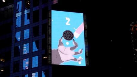 Oreo invade Times Square con una animación difundida a través de varias pantallas gigantes