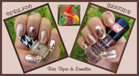 RETO TIPOS DE ESMALTES (4): Perlado + Glitter