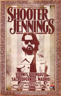 Shooter Jennings en Barcelona, Zaragoza, Madrid y Bilbao
