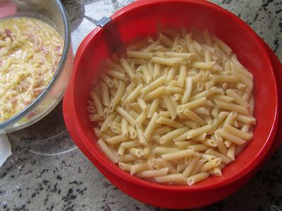 Pastel de macarrones a la carbonara
