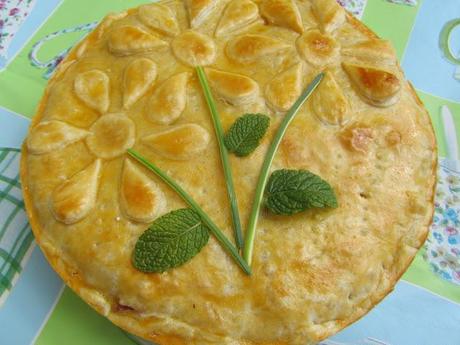 Pastel de macarrones a la carbonara