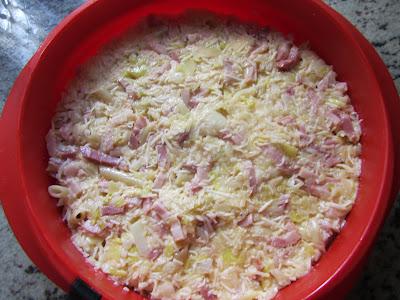 Pastel de macarrones a la carbonara